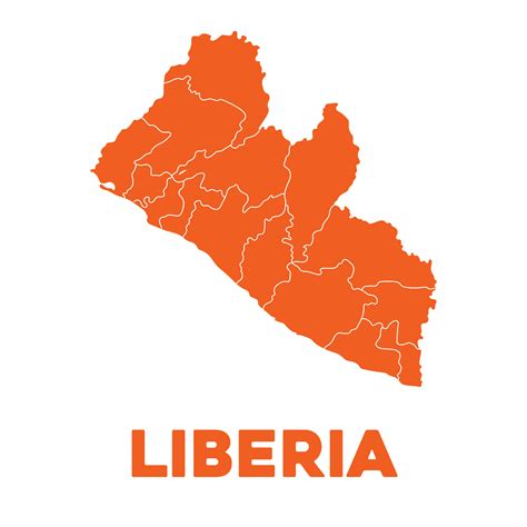 Detailed Liberia Map 37045826 Vector Art at Vecteezy