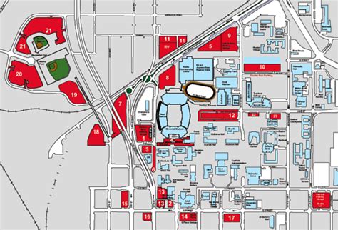 Nebraska Football Stadium Map