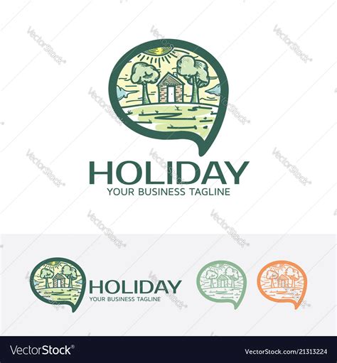 Holiday logo design Royalty Free Vector Image - VectorStock