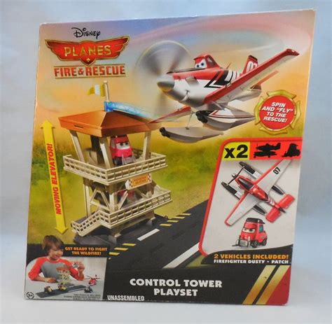 Disney Planes Fire & Rescue Control Tower Playset, with Patch & Dusty, Complete | Disney planes ...