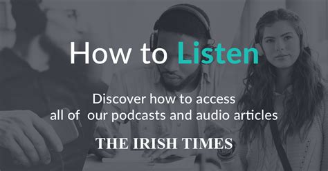 The Irish Times Audio Articles and Podcasts