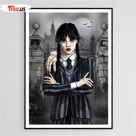 Wednesday Addams Poster Wednesday Addams Art The Addams Family Wall Art ...