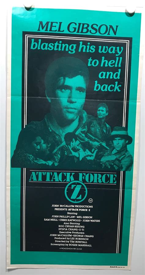 ORIGINAL DAYBILL MOVIE POSTER - ATTACK FORCE Z - Mel Gibson, John Phillip Law, Sam Neill, Chris ...