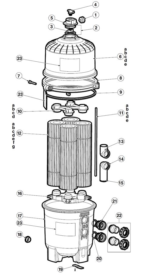 Hayward SwimClear™ Cartridge Filter Series Parts