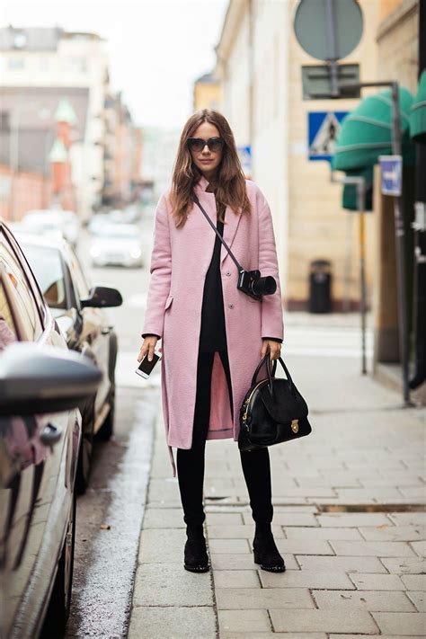 Fashion Cognoscente: Trend Alert: Pink Comeback | Pink coat outfit winter, Stylish fall outfits ...