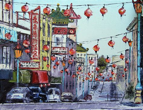 San Francisco Chinatown Painting by Lisa Elley - Fine Art America