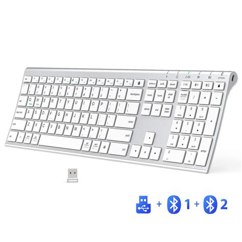 iClever Bluetooth Keyboard - 2.4G Wireless Keyboard Rechargeable ...