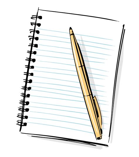 PNG خودکار و دفترچه کارتونی - Pen and Cartoon Notebook PNG