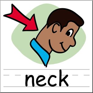 Clip Art: Basic Words: Neck Color Labeled – Abcteach