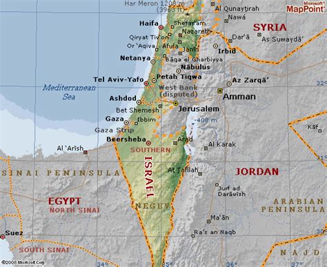 Israel Mapa Fronteira