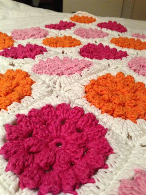 Crochet flower blanket, Crochet square blanket, Crochet flower squares