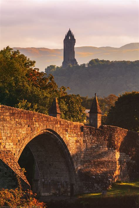 Hazy Day at The National William Wallace Monument, Stirling, Sco ...