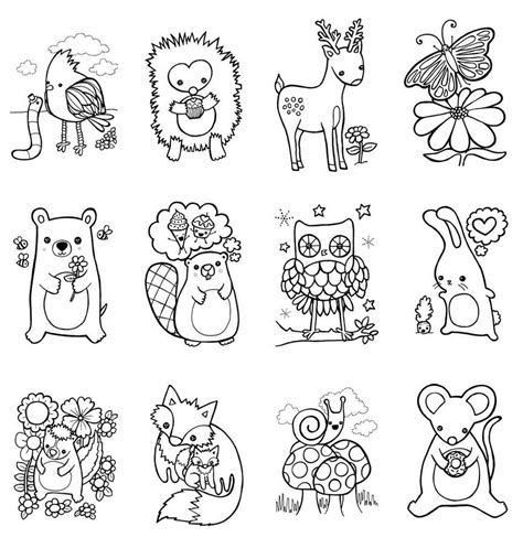 Coloring Book Woodland Animals Easter Children Craft | Animal coloring pages, Zoo animal ...