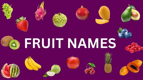 FRUITS NAMES | Learn fruit names with pictures | learn fruit names | #kidsvideo #kidslearning ...