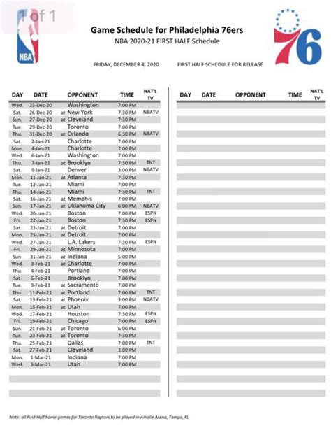 Sixers release first-half schedule for 2020-21 season | PhillyVoice