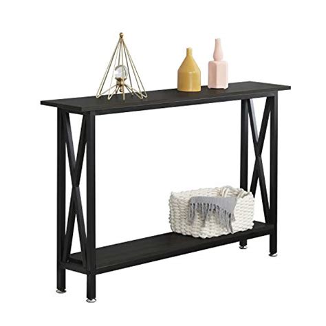 soges Console Table Hallway Entryway Table with Shelf Living Room Bedroom Desk Storage Shelves ...