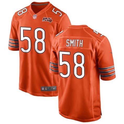 Men's Nike Orange Chicago Bears 2019 100th Season Custom Game Jersey ...