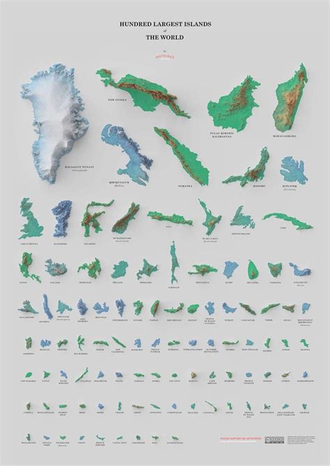 Hundred Largest Islands of the World, by Mapmaker Hi-Res: http://ow.ly ...