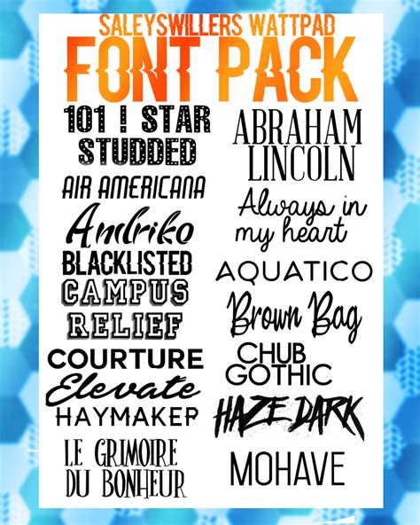 +FONT PACK by irwinbae on DeviantArt