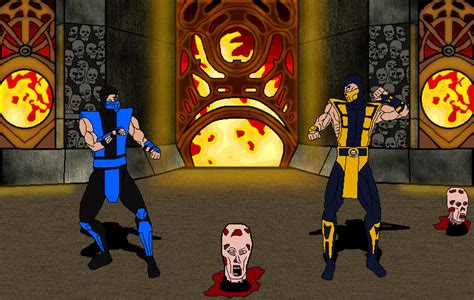 Mortal Kombat 4 Paint Art - Sub-Zero and Scorpion by DeathColdUA on DeviantArt