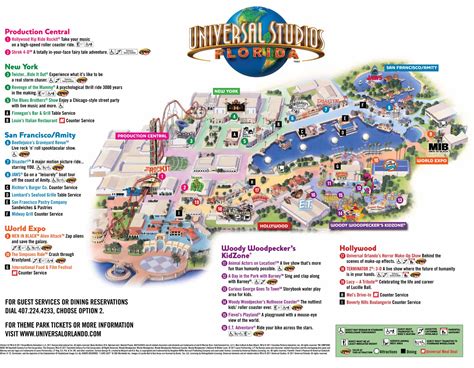 Universal Studios Orlando Park Maps - Cities And Towns Map