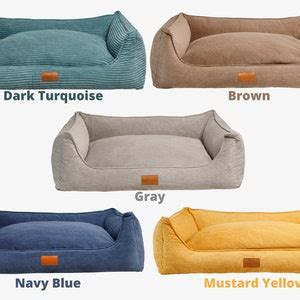 Dog Bed With Washable Cover, Pet Bed for Dogs & Cats, Big Dog Bed With ...