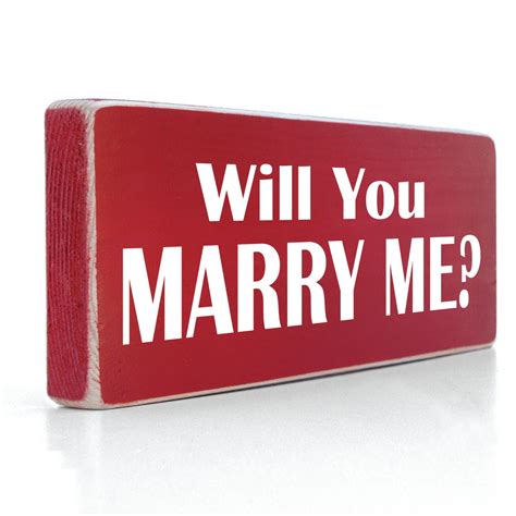 Items similar to Will You Marry Me? Wood Block Sign Handmade Marriage Proposal Accessory 8x4 on Etsy