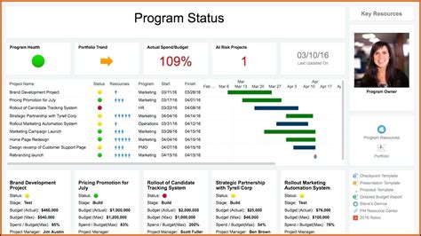 Project Portfolio Management Dashboard Examples - Template 2 : Resume ...