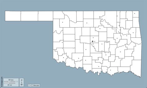 Oklahoma free map, free blank map, free outline map, free base map ...