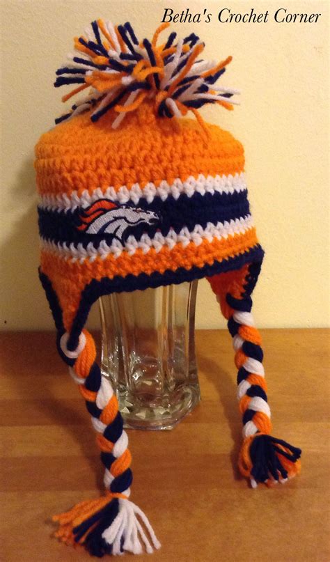 Denver Broncos baby Mohawk hat-$20 | Denver broncos baby, Crochet hats, Crochet projects