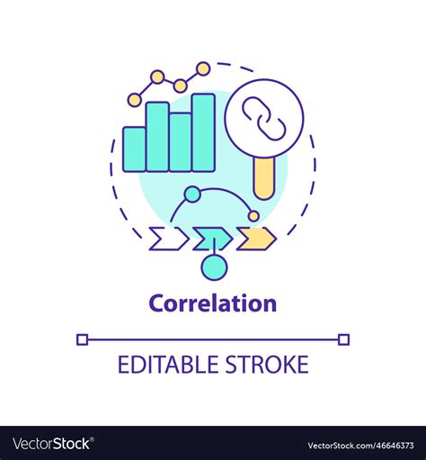 Correlation concept icon Royalty Free Vector Image