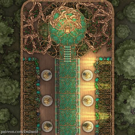 Elven Throne Room [25x25] : battlemaps