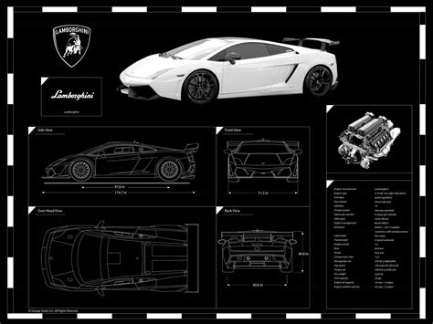 Lamborghini Car Blueprints