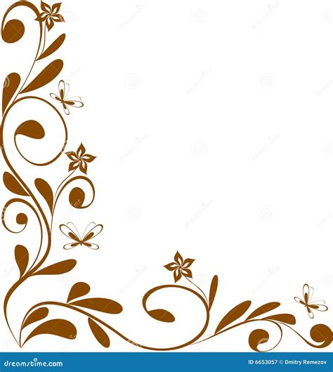 Floral design corner stock vector. Image of decoration - 6653057