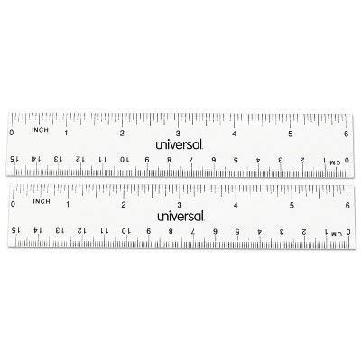 Universal Clear Plastic Ruler Standard/metric 6" 59025 : Target