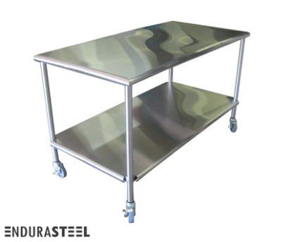 Stainless Steel Mobile Storage Table - EnduraSteel Stainless Steel Tables