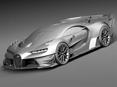 car race bugatti 3d max