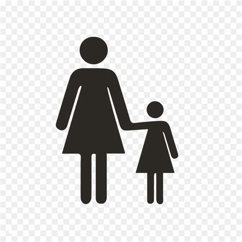 Single Mom Male And Female Figures, Symbol, Text, Number HD PNG Download - FlyClipart