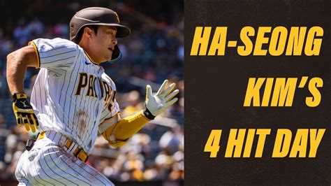 Ha-Seong Kim Career-High 4 Hit Game | 김하성 커리어 첫 4안타 경기 - YouTube