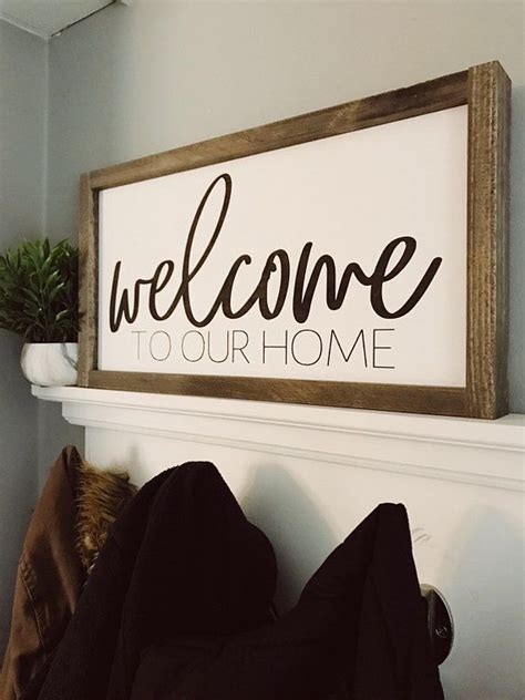 Welcome To Our Home Farmhouse Sign Farmhouse Wood Decor | Farmhouse ...