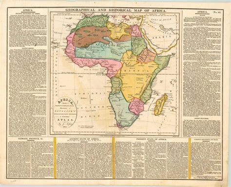 Geographical and Historical Map of Africa | Curtis Wright Maps