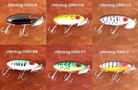 Arbogast Jitterbug 2009 Red Eye Colors | Topwater lures, Fish pet