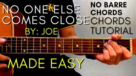 Joe - No One Else Comes Close Chords (EASY GUITAR TUTORIAL) for Acoustic Cover - YouTube