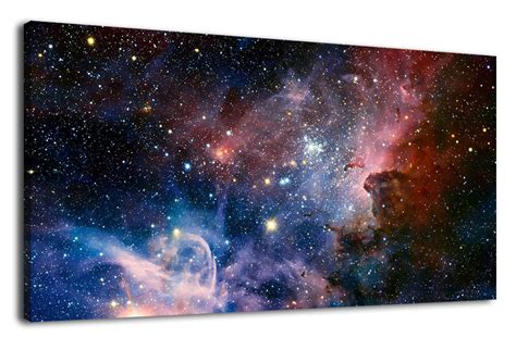 arteWOODS Canvas Wall Art Galaxy Nebula Starry Cosmic Painting Pictures ...