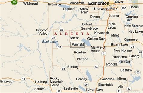 Where is Winfield, Alberta? see area map & more