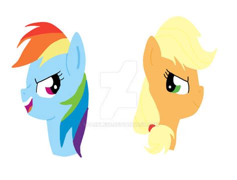 AppleJack and Rainbow Dash by Sparkle56 on DeviantArt