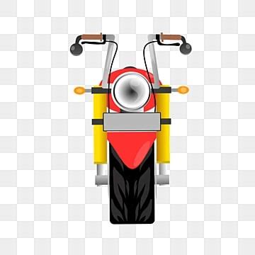 Motorcycle Front View Cartoon Illustration, Motorcycle, Bike, Vehicle ...