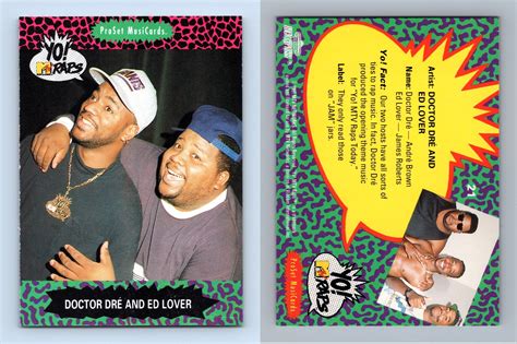 Doctor Dre & Ed Lover #21 Yo! MTV Raps 1991 Pro Set Trading Card