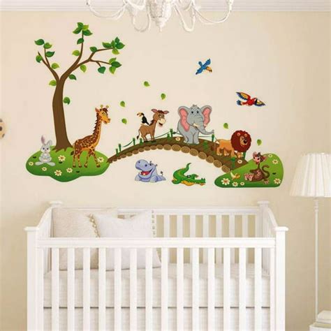 Cartoon Animals Removable Wall Decal Stickers Kids Baby Nursery Room Decor - Walmart.com ...