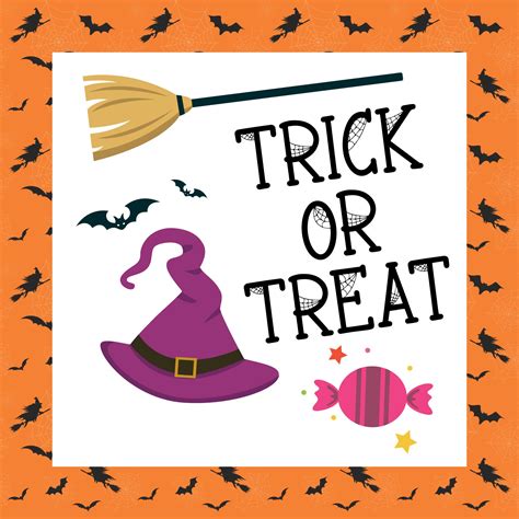 Halloween Trick Or Treat Sign - 15 Free PDF Printables | Printablee